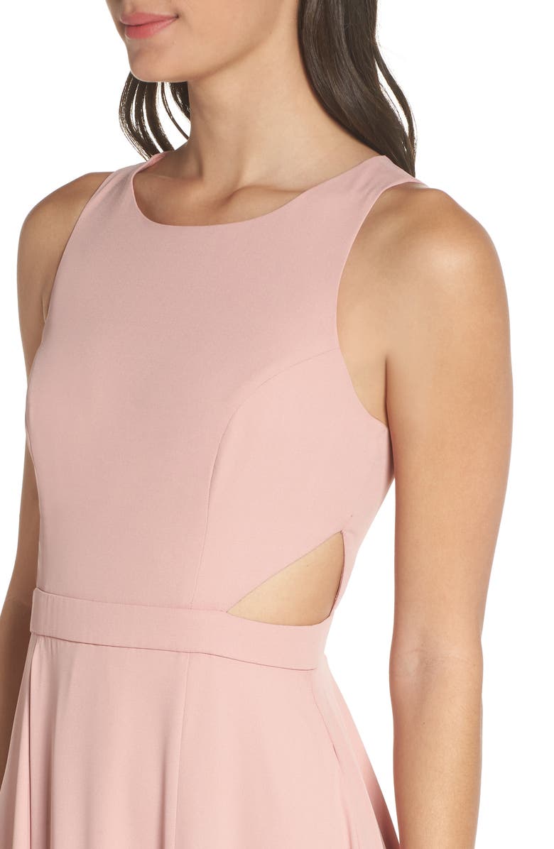 Fame and Partners Side Cutout Evening Dress, Alternate, color, 