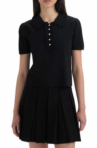 NVLT Ruffle Neck Polo Sweater