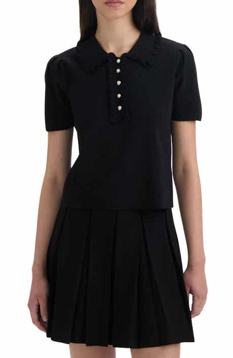 NVLT Ruffle Neck Polo Sweater