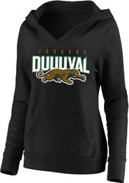 Mitchell & Ness Women's Mitchell & Ness Black Jacksonville Jaguars Plus Size Retro Logo Pullover Hoodie