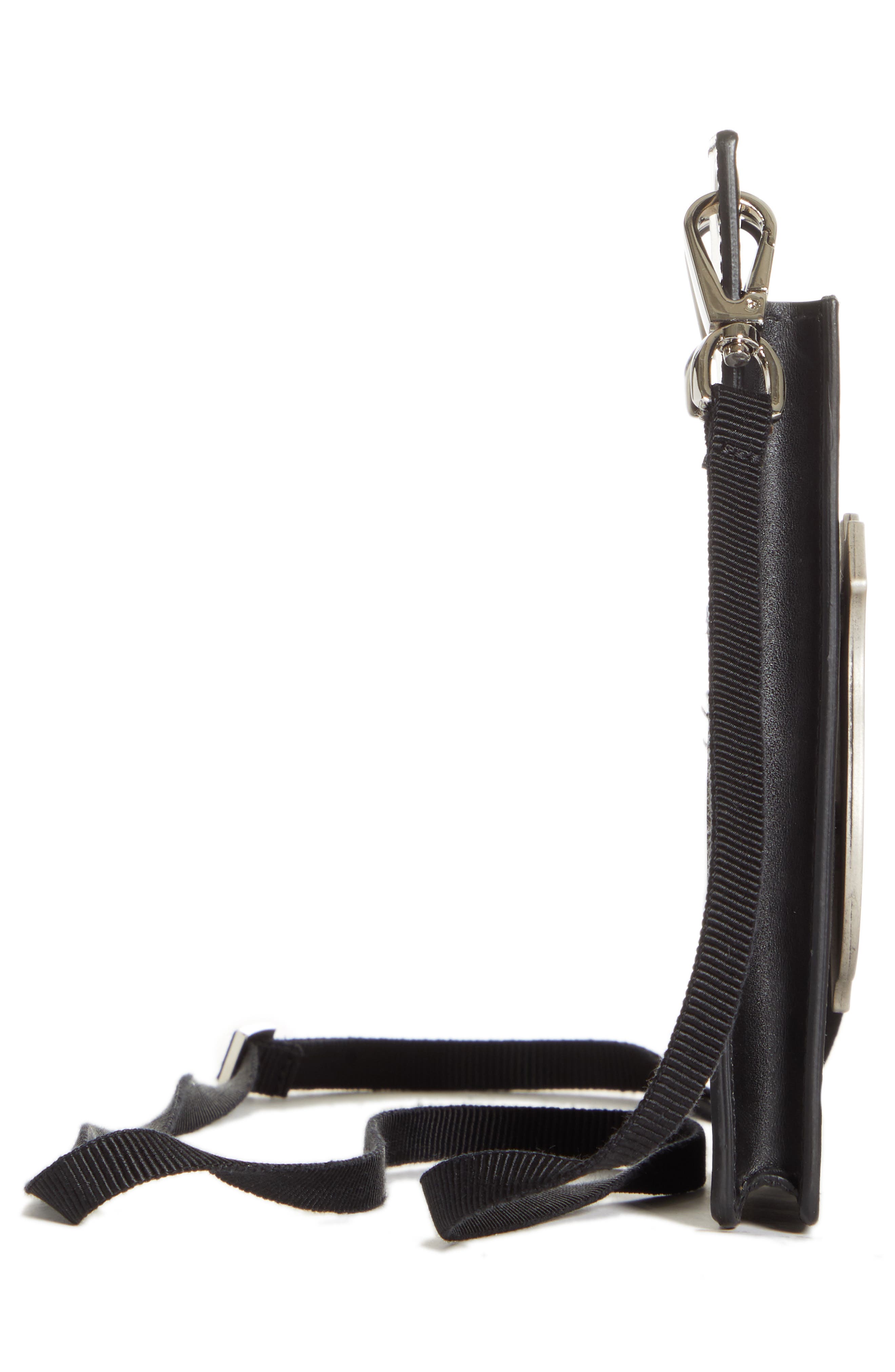 VETEMENTS Police Leather Crossbody Pouch, Alternate, color, 