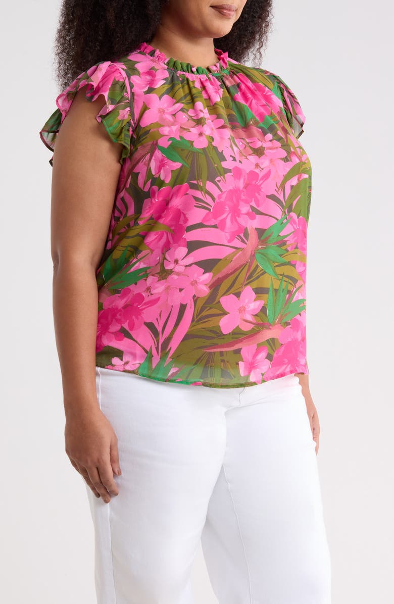 SUGARLIPS Dandi Floral Veda Cap Sleeve Top, Alternate, color,