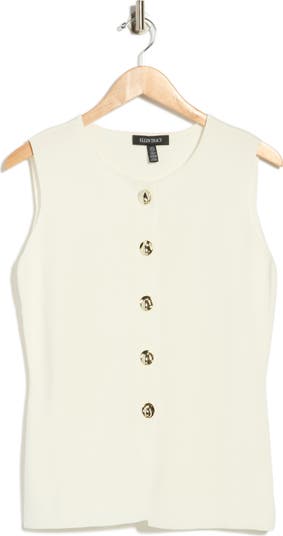 Button Front Sweater Vest