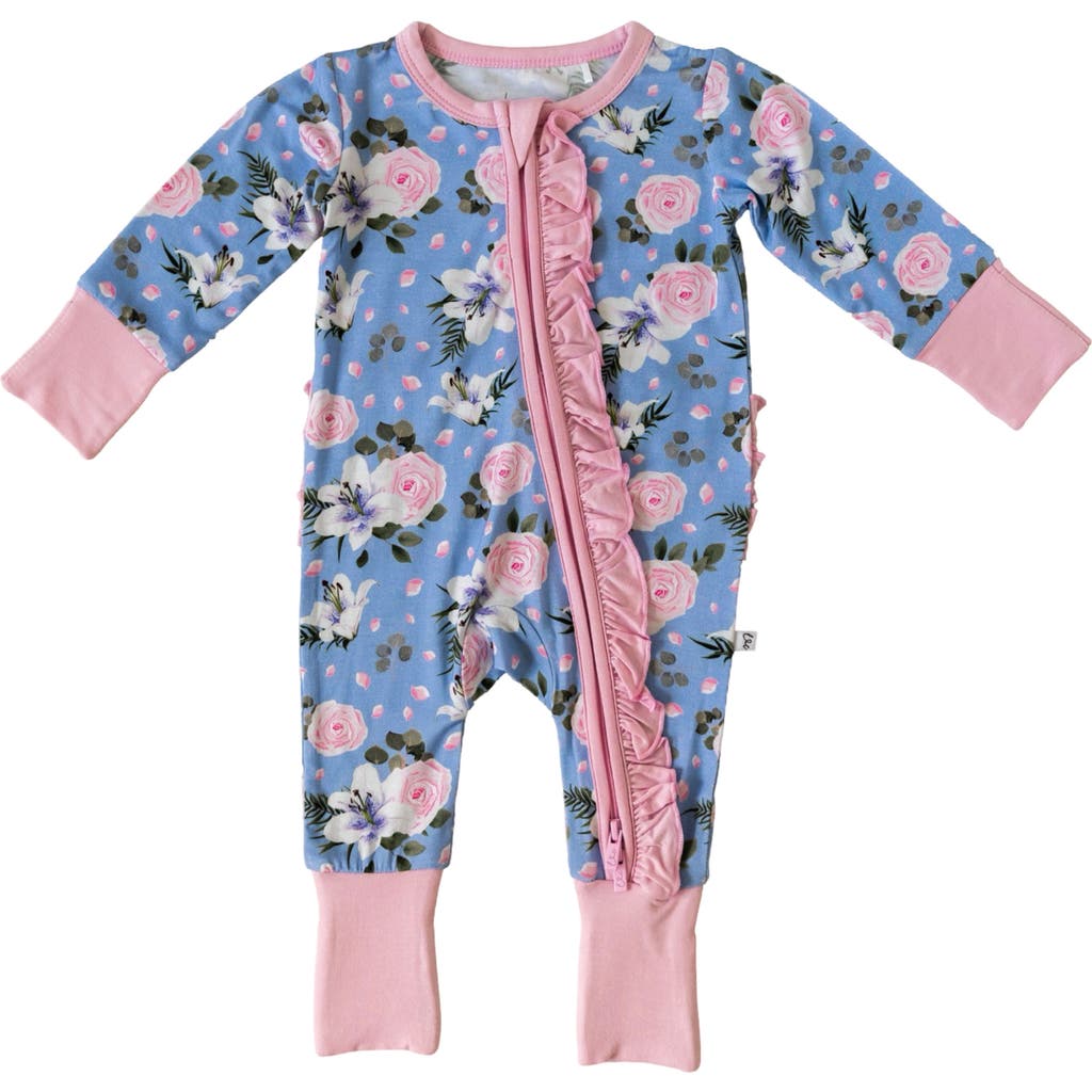 LAREE + CO LAREE + CO LILLIAN FLORAL RUFFLE CONVERTIBLE FOOTIE