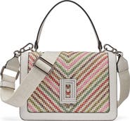 KARL LAGERFELD PARIS Simone Chevron Raffia Satchel