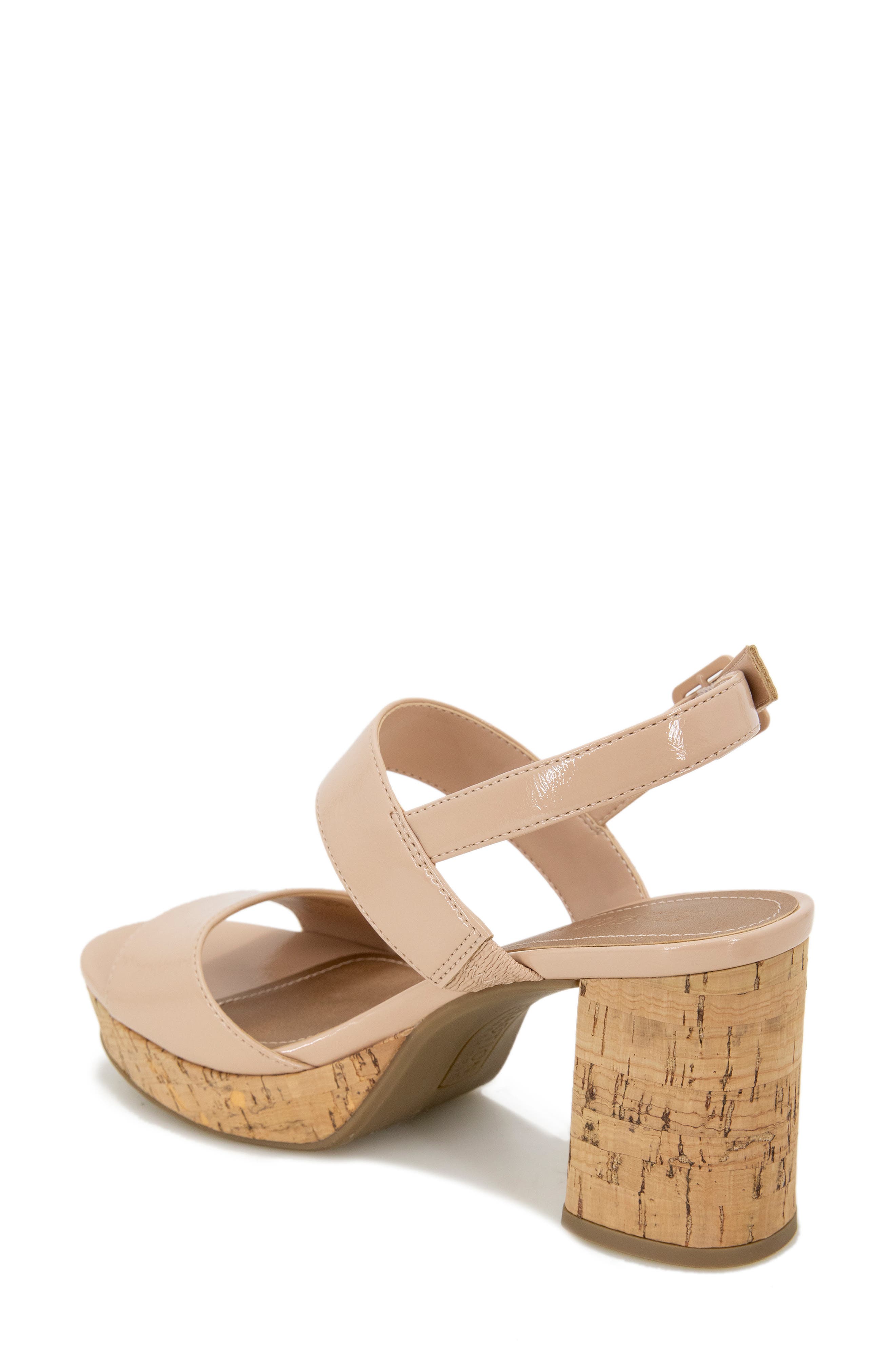 Reaction Kenneth Cole Reebeka Platform Sandal, Alternate, color, Latte Patent