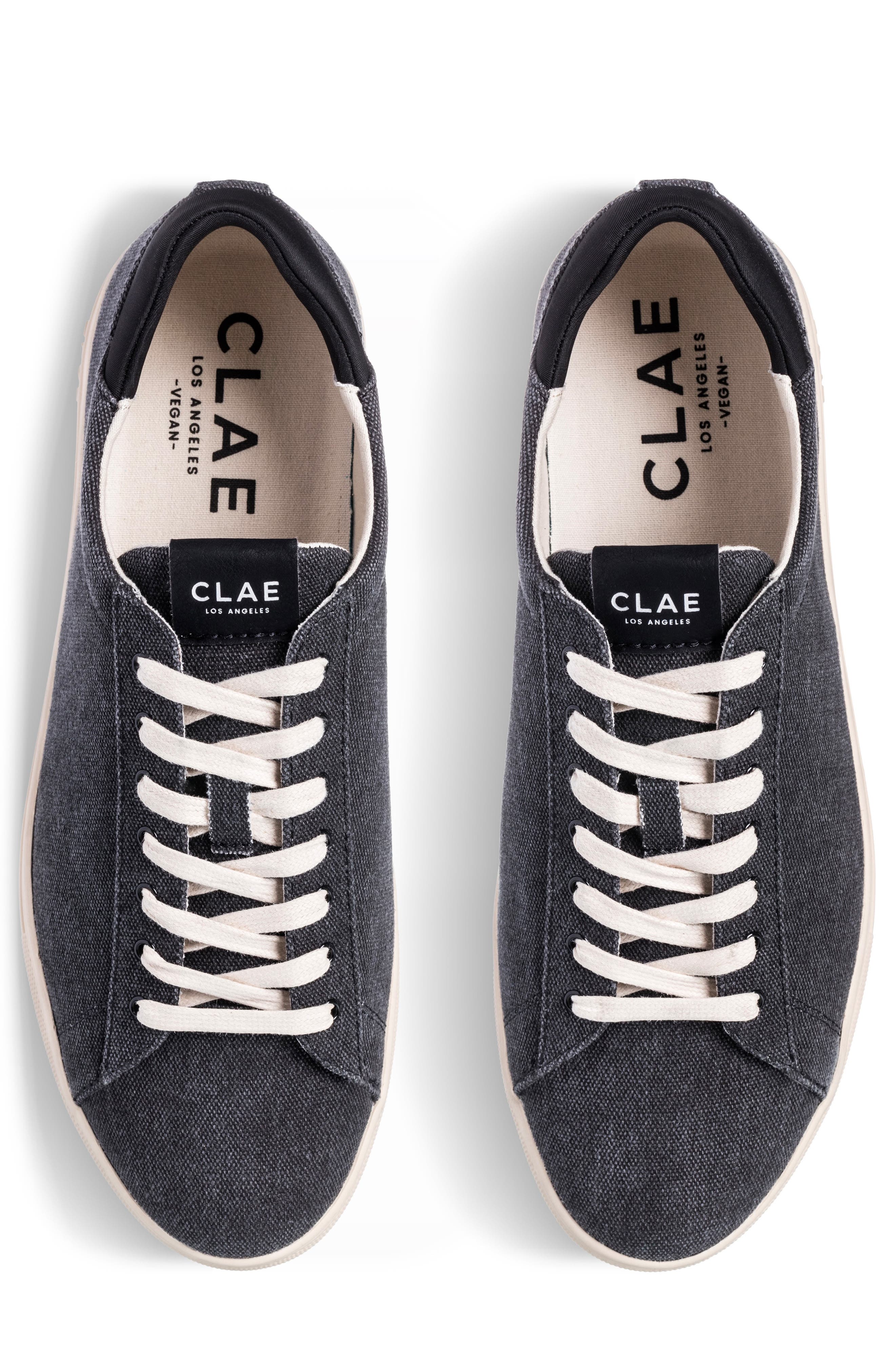 CLAE Bradley Sneaker, Alternate, color, Black Washed Canvas