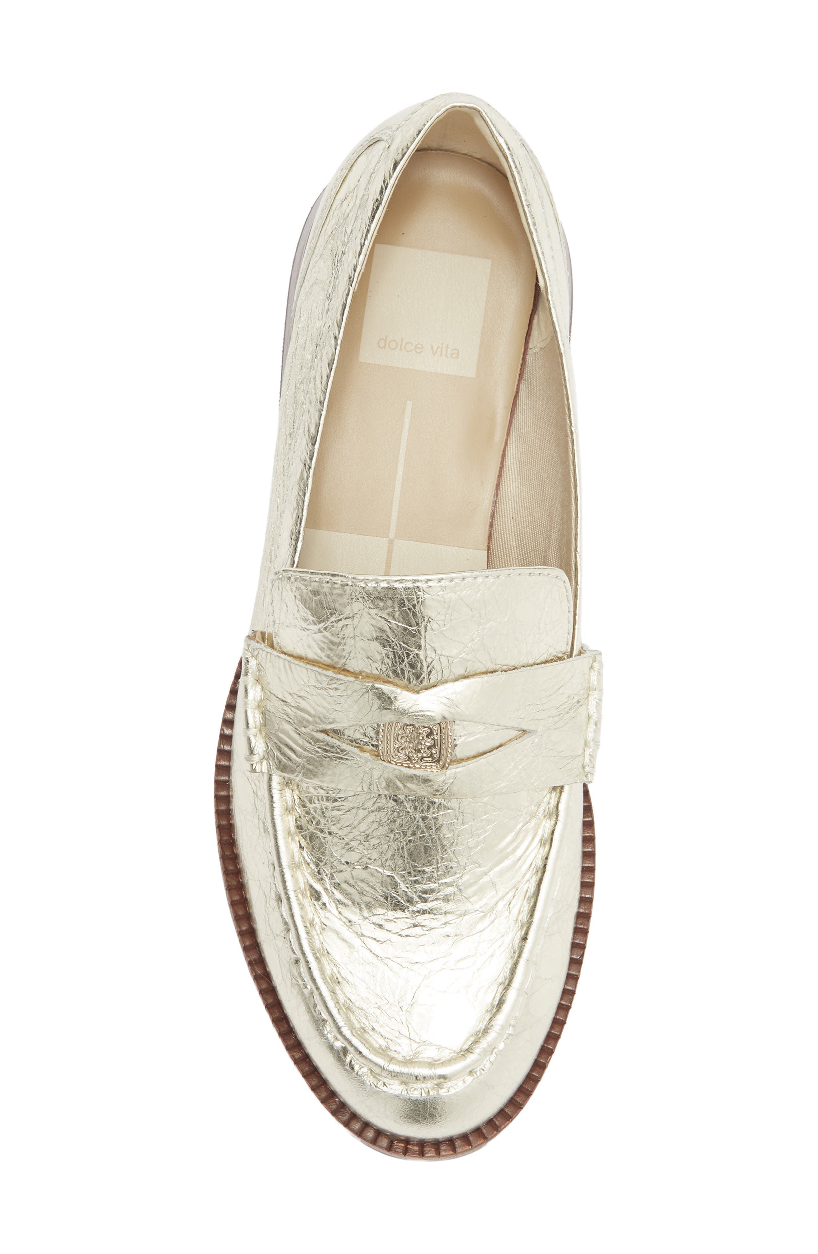 Dolce Vita Hillly Penny Loafer - Wide Width, Alternate, color, Platinum Coin