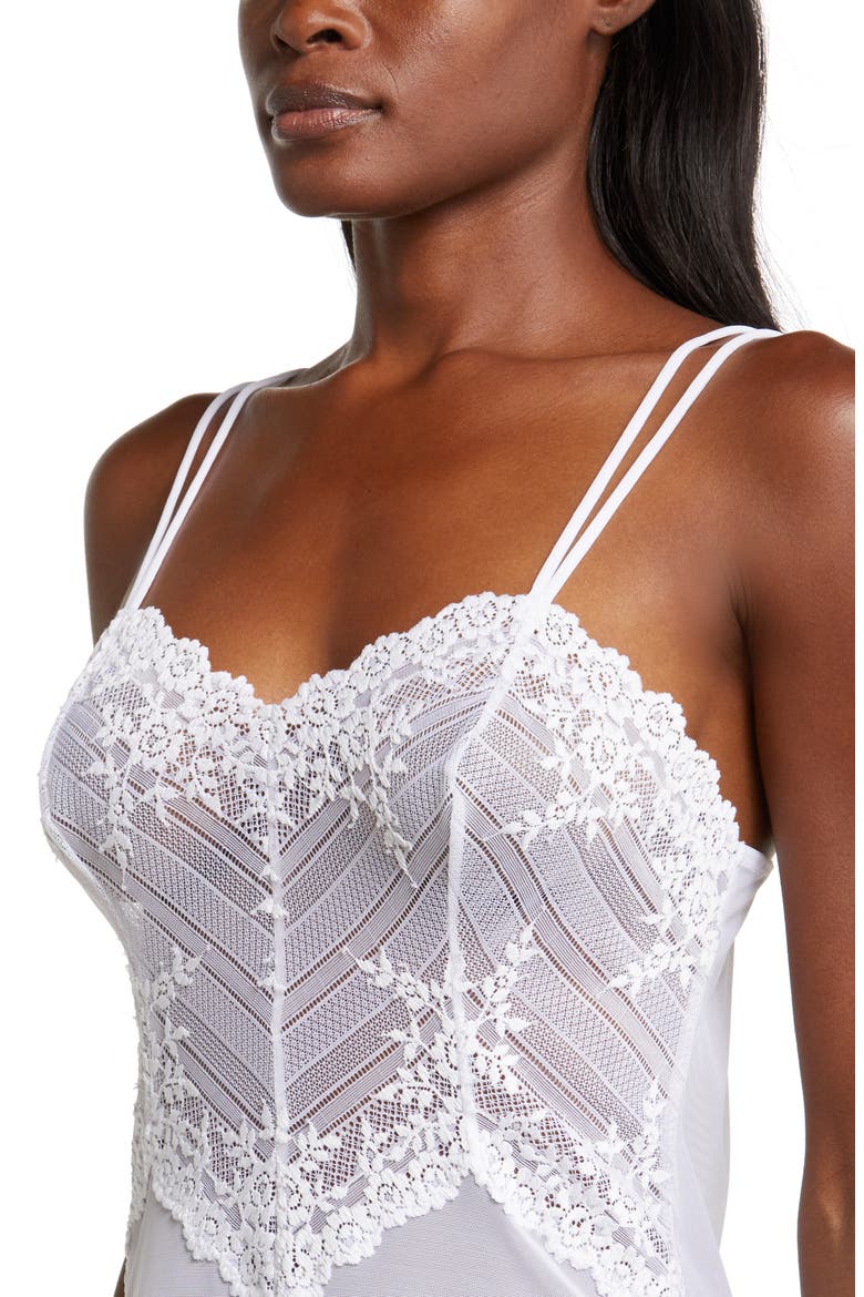 Embrace Lace® Chemise, Alternate, color, DELICIOUS WHITE