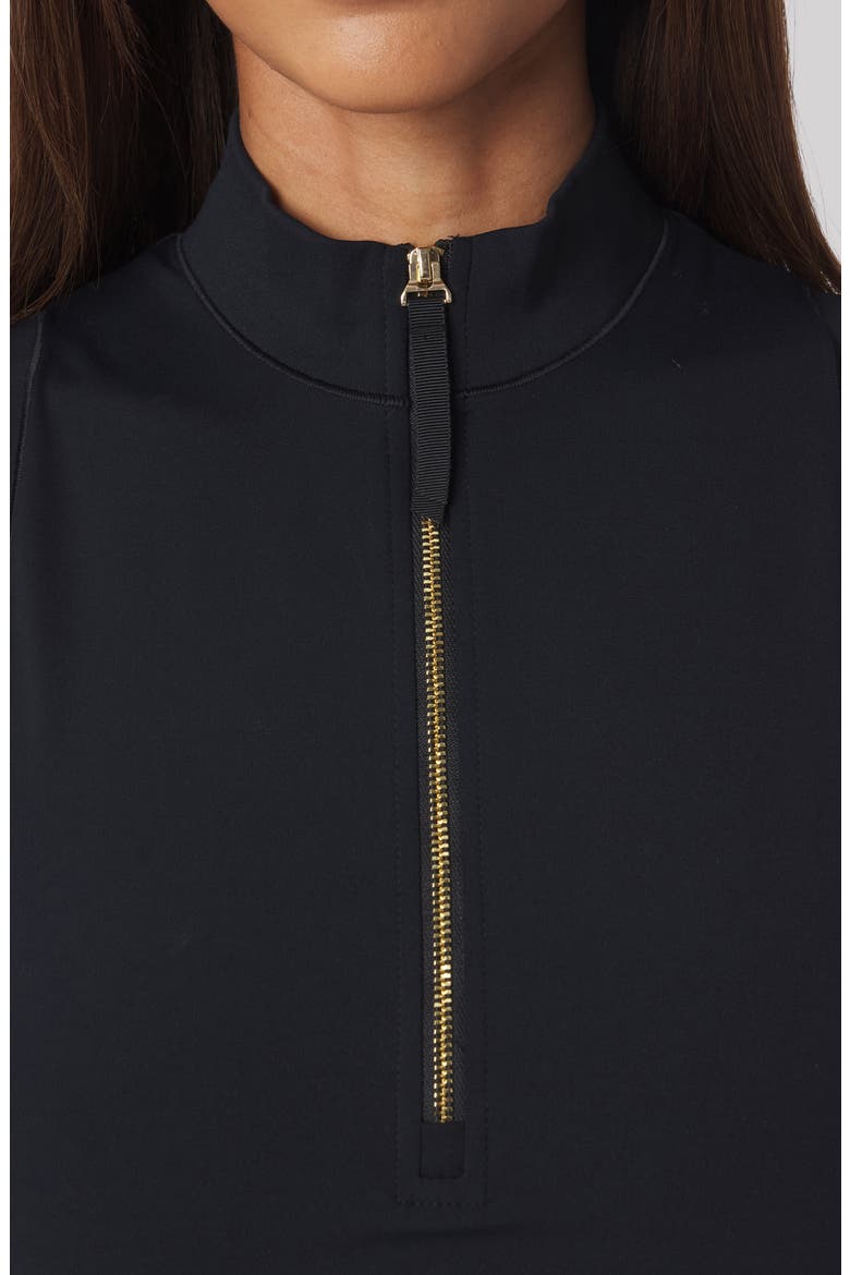 Tabitha Performance Half Zip Tank, Alternate, color, BLACK