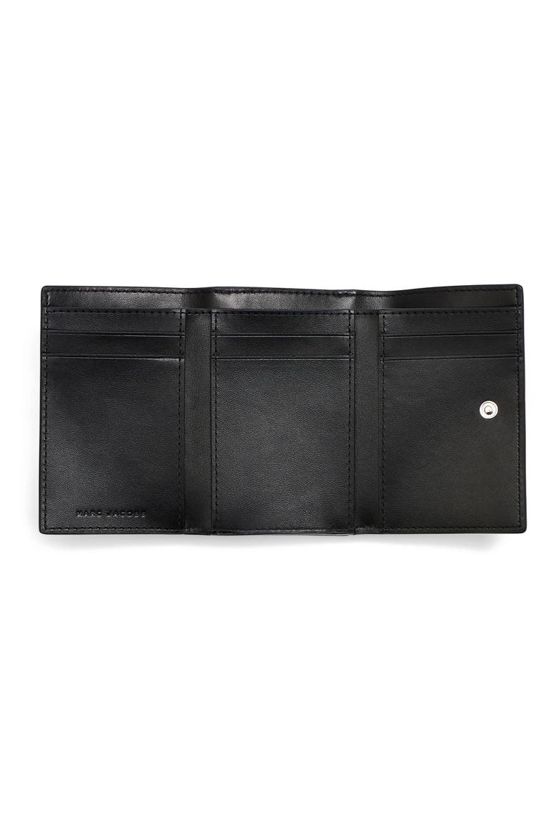 The Trifold Leather Wallet, Alternate, color, BLACK