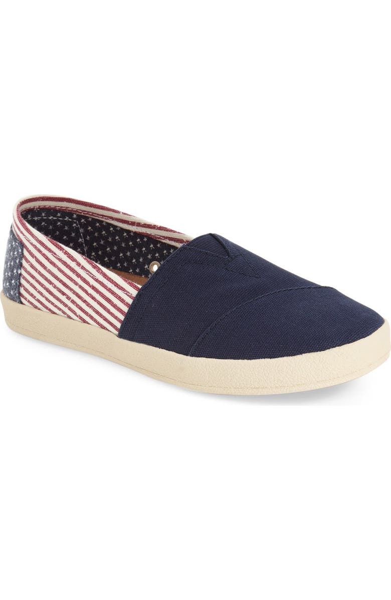 TOMS 'Avalon - American Flag' Slip-On, Main, color,