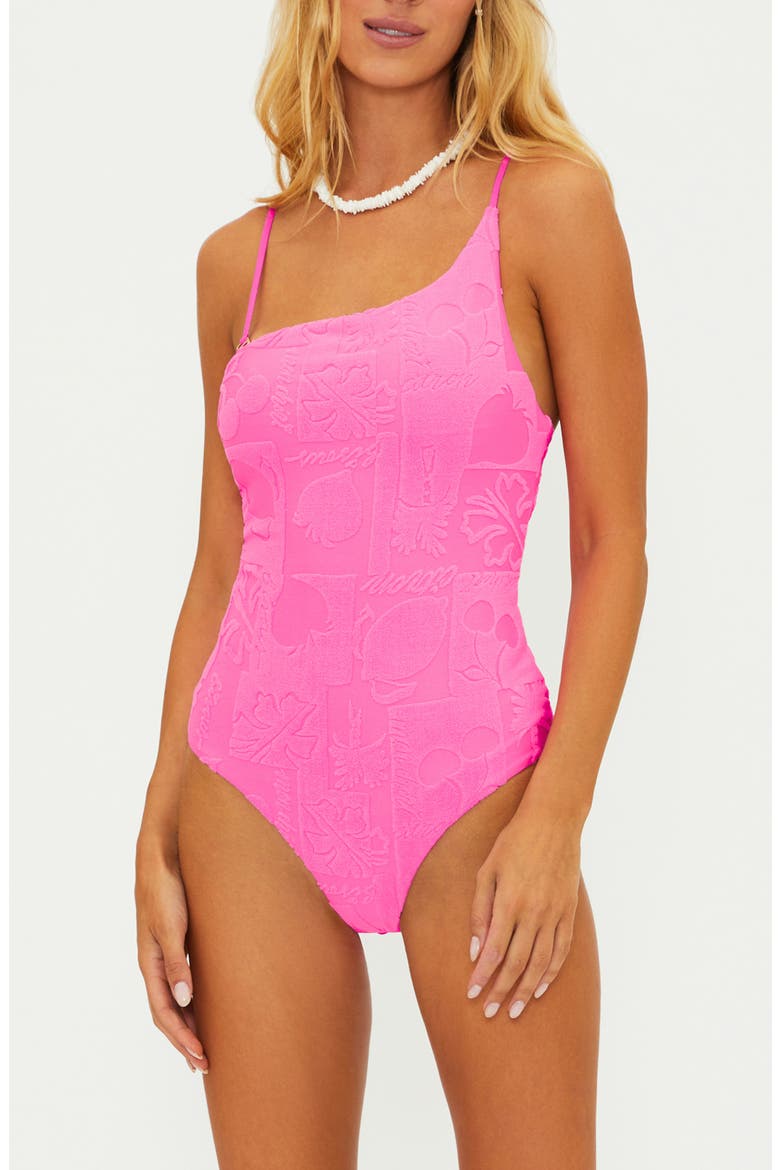 Athena One-Piece Swimsuit, Main, color, STRAWBERRY