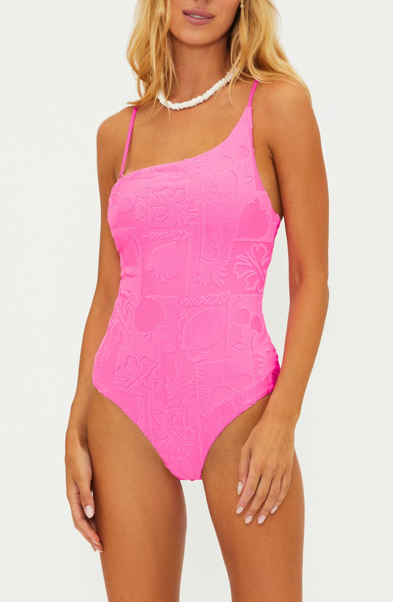 Beach Riot Athena One-Piece Swimsuit, Main, color, Strawberry