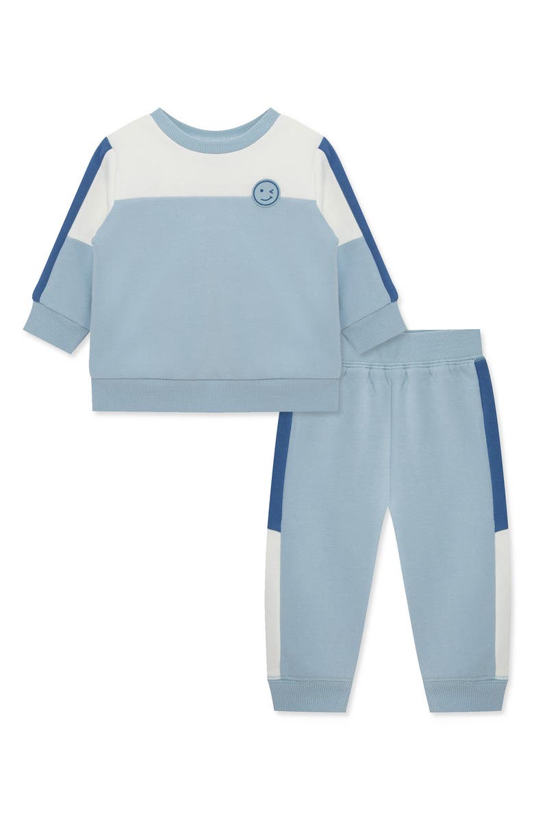Little Me Colorblock Sweatshirt & Pants Set, Main, color, 