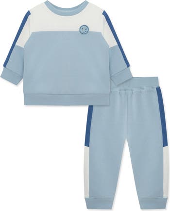 Colorblock Sweatshirt & Pants Set