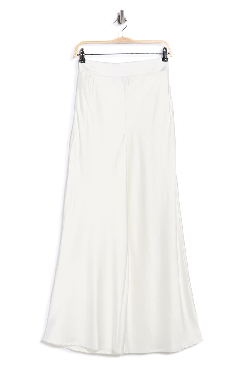Satin Wide Leg Pants, Alternate, color, WHITE