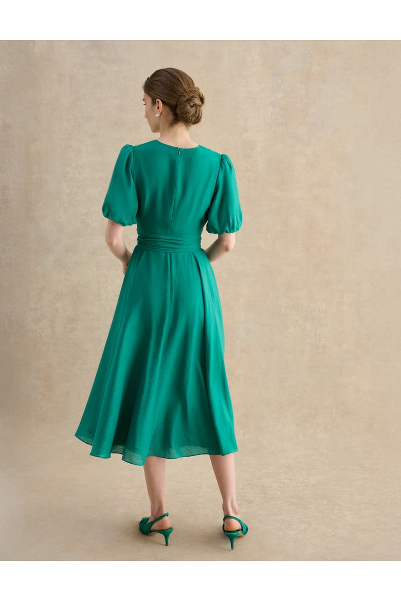 Barrington Tie Waist Midi Dress, Alternate, color, Meadow Green