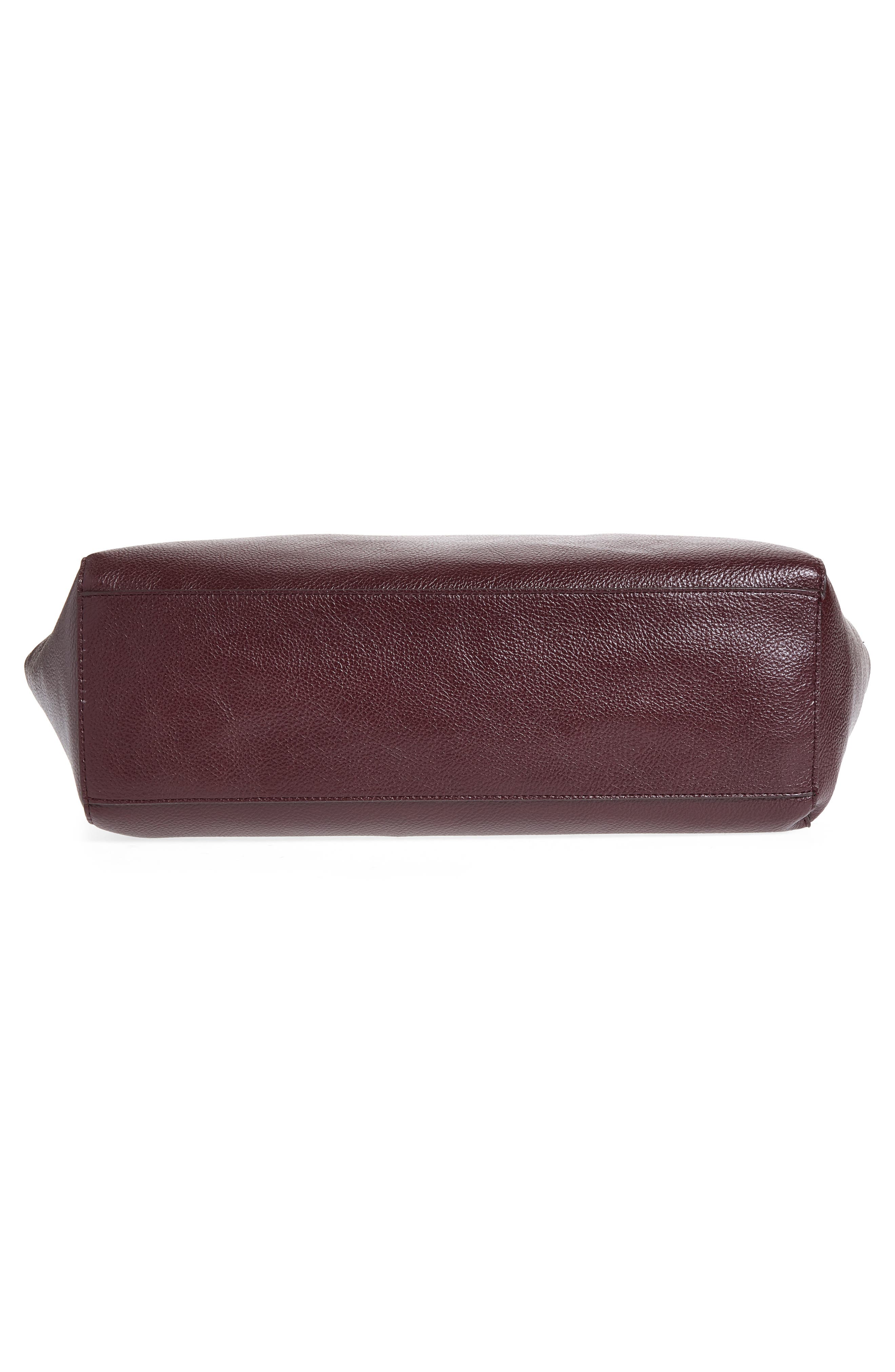 Patty Faux Leather Tote, Alternate, color, BURGUNDY
