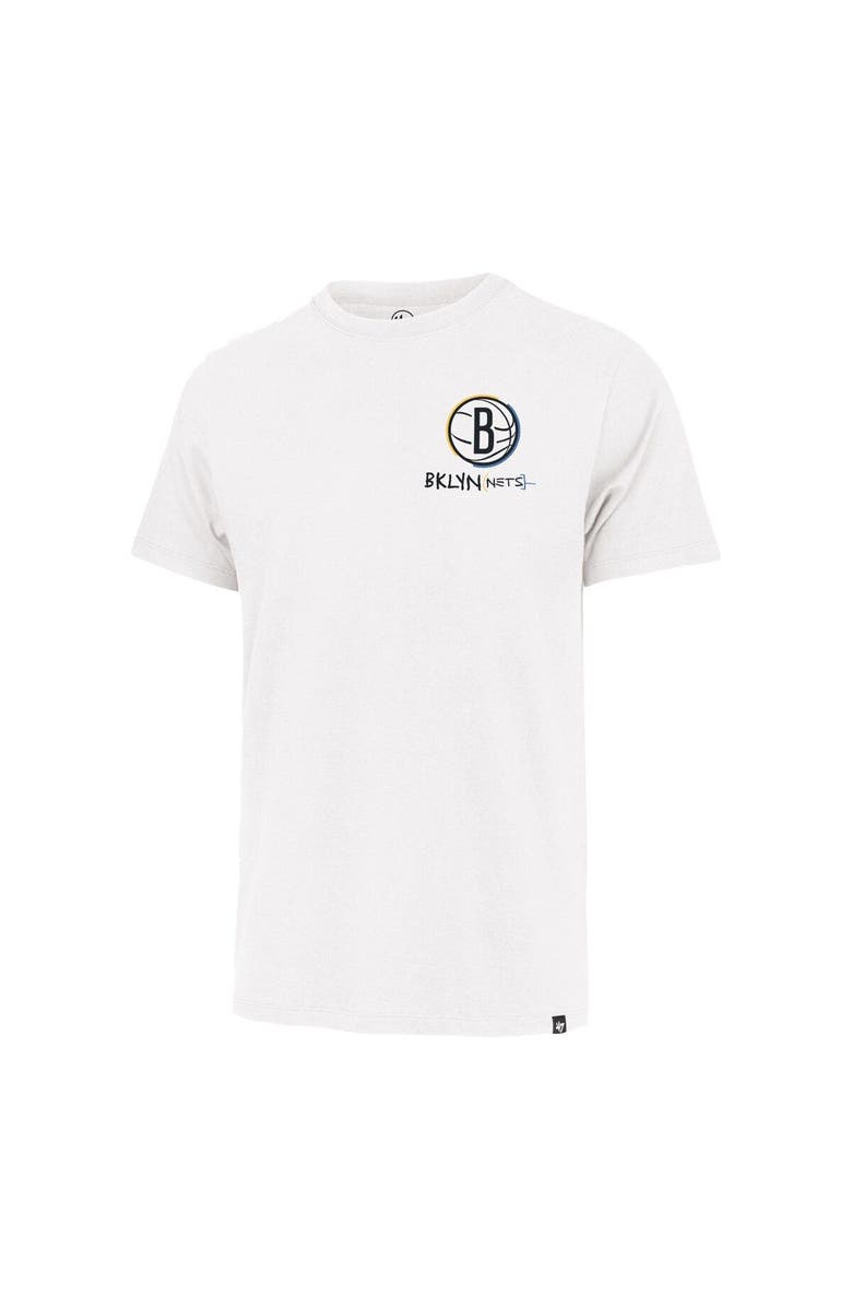 '47 Men's '47  White Brooklyn Nets 2022/23 City Edition Backer Franklin T-Shirt, Alternate, color, 
