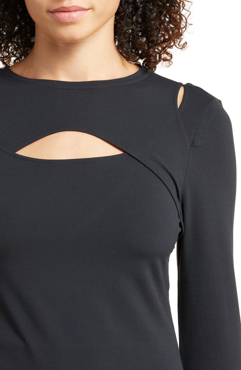 Zella Performance Cutout Studio Top, Alternate, color,