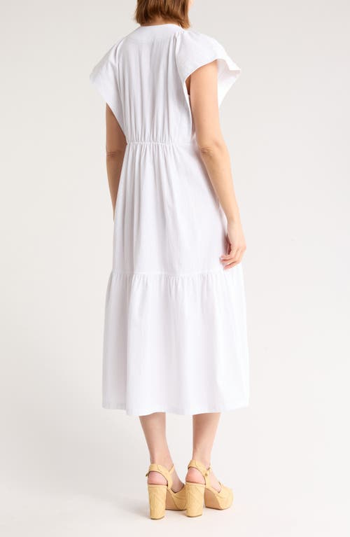 Area Stars Bea Button Front Dress In White