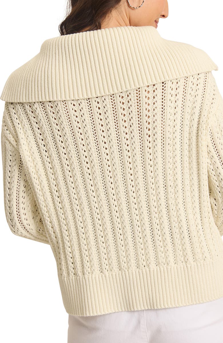 Tommy Bahama Zoe Sailor Collar Sweater, Alternate, color, Bleached Sand