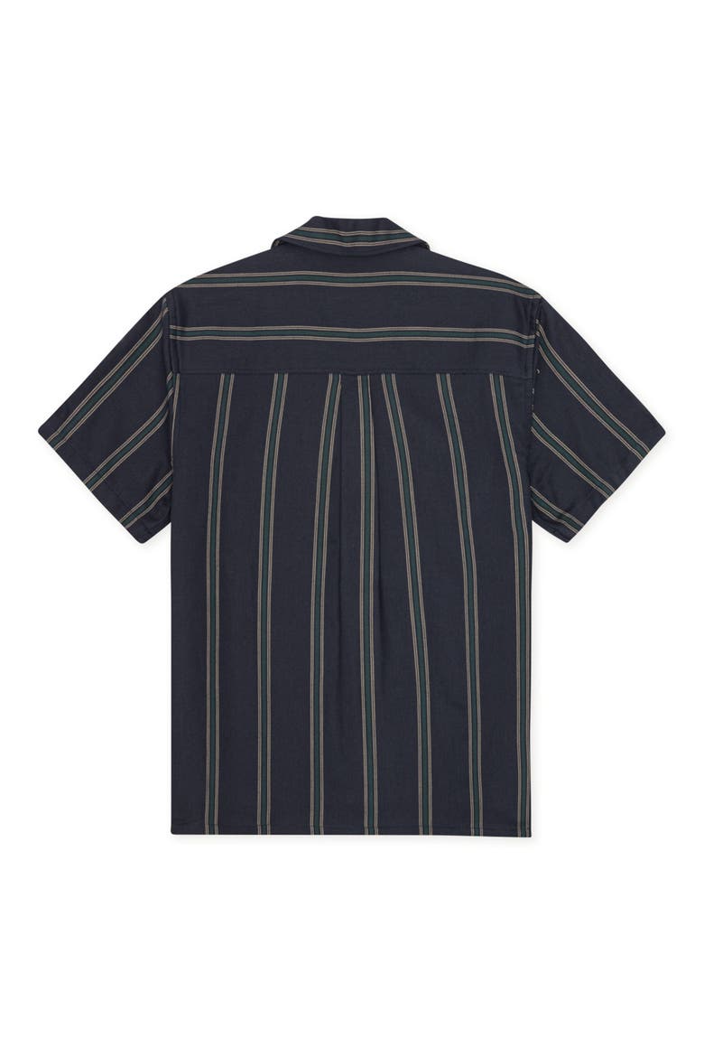 Lawson Stripe Camp Shirt, Alternate, color, DARK NAVY
