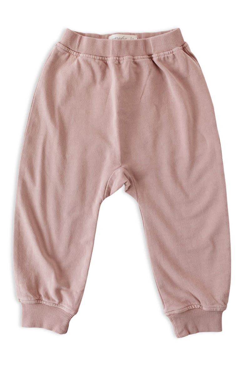 Organic Cotton French Terry Harem Pants, Main, color, SOFT PEONY