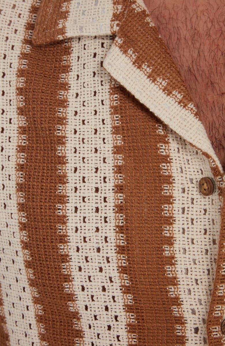 PX Textured Stripe Knit Camp Shirt, Alternate, color,