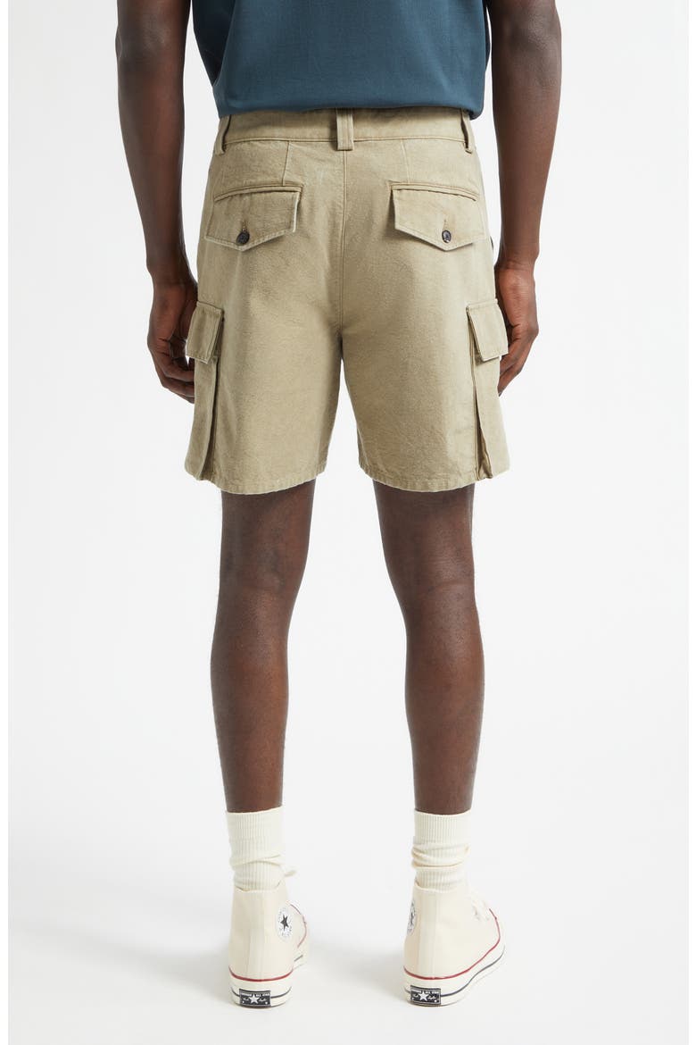 Pleated Cargo Shorts, Alternate, color, OLIVE