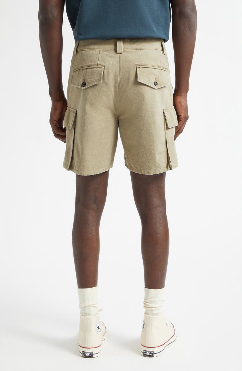 Noah Pleated Cargo Shorts, Alternate, color, Olive