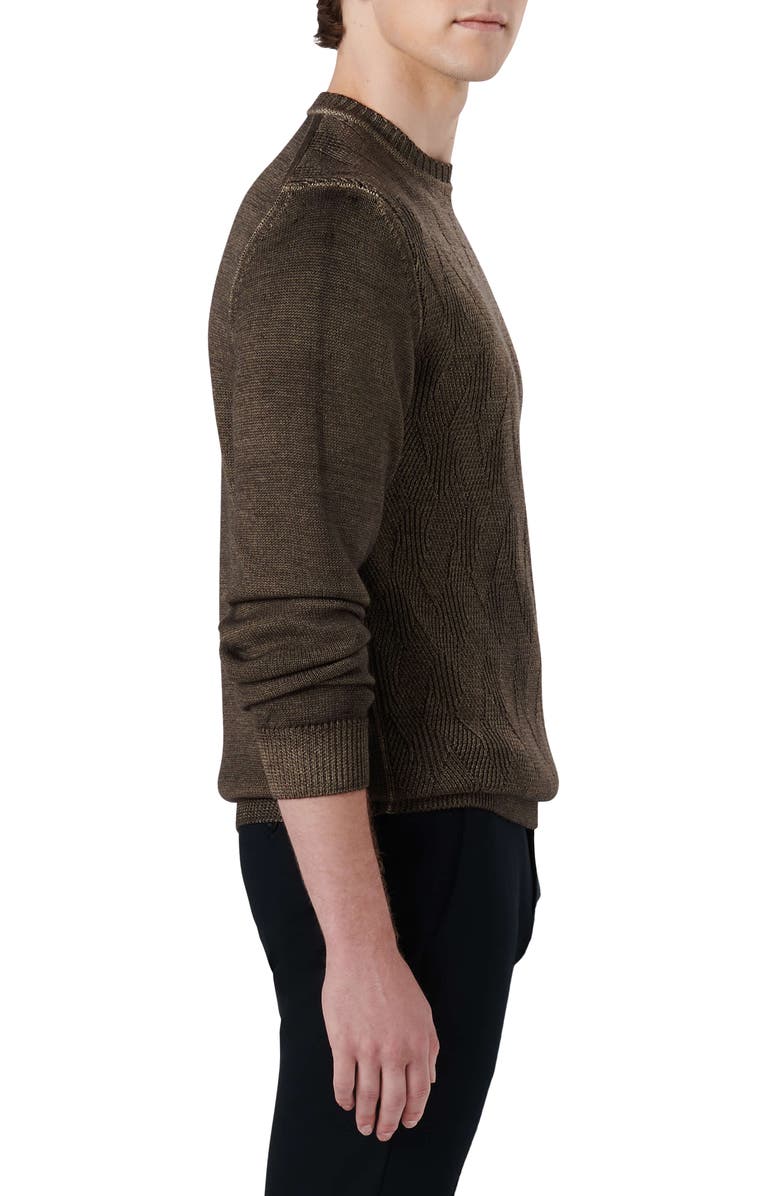 Bugatchi Diamond Stitch Merino Wool Sweater, Alternate, color, 