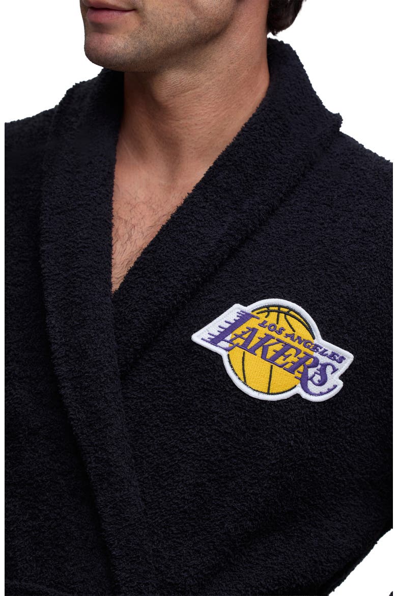 Gender Inclusive Los Angeles Lakers CozyChic Robe, Alternate, color, BLACK MULTI