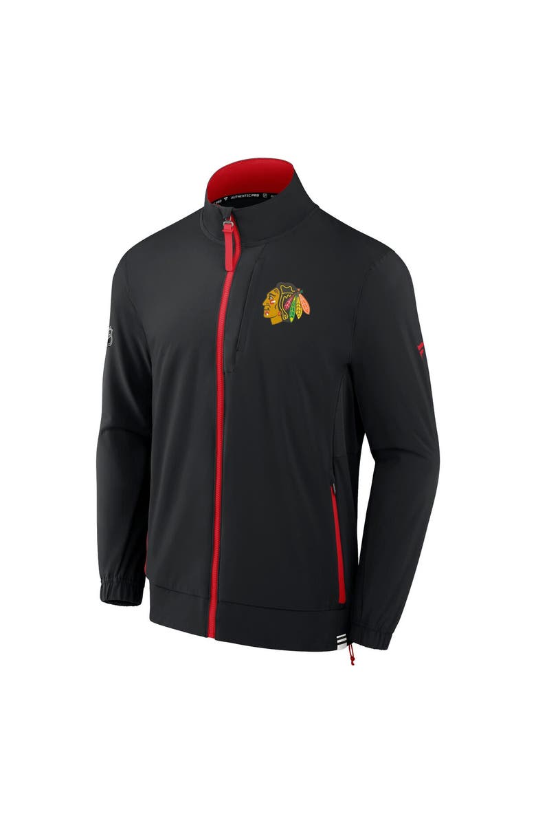FANATICS Men's Fanatics Branded  Black Chicago Blackhawks Authentic Pro Rink Full-Zip Jacket, Alternate, color, 