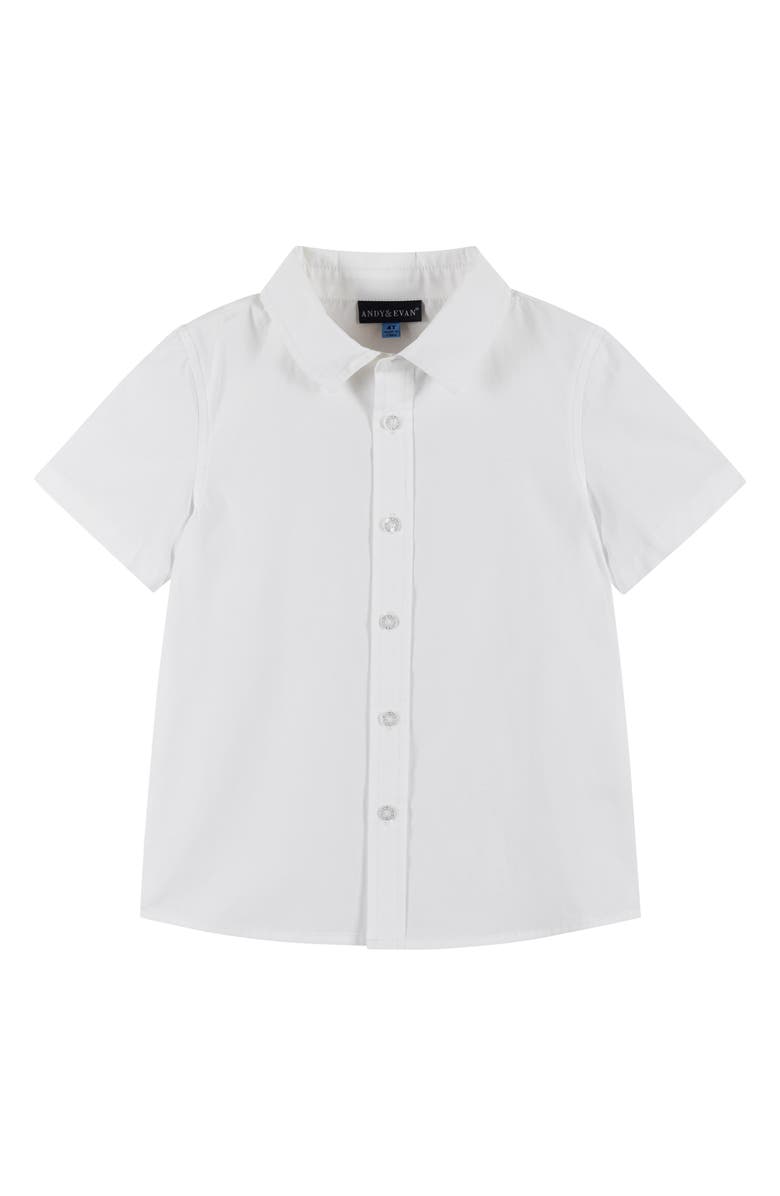 Andy & Evan Button-Up Shirt, Suspenders, Shorts & Bow Tie Set, Alternate, color, White