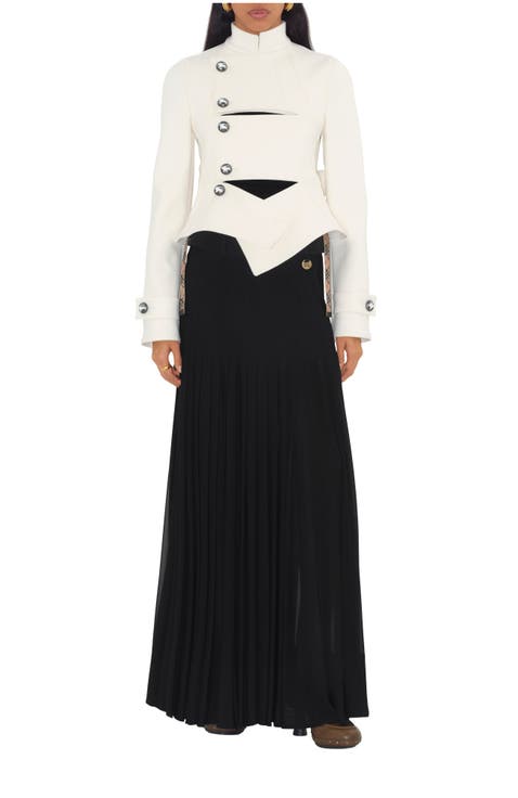 Stretch Cotton Blend Tailored Jacket