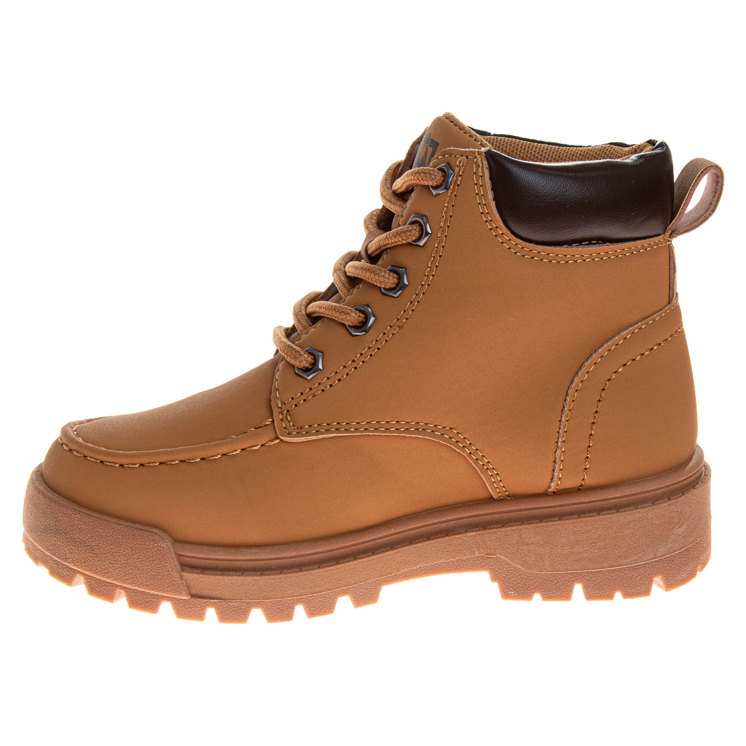 Lace Up Boots Boys  Durable Rugged Outdoor Work Boot Style High Traction Sole, Alternate, color, Wheat