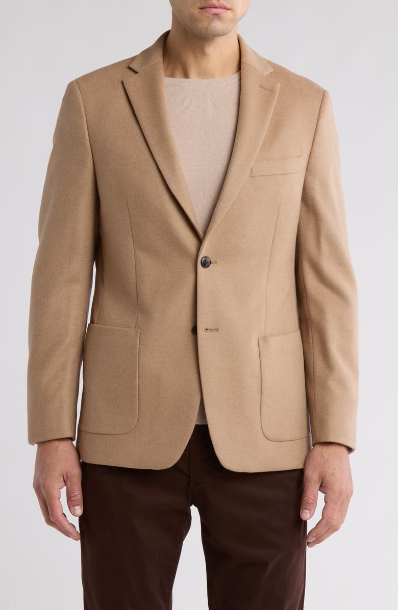 Michael Kors Wool, Silk, & Cashmere Two-Button Blazer, Main, color,