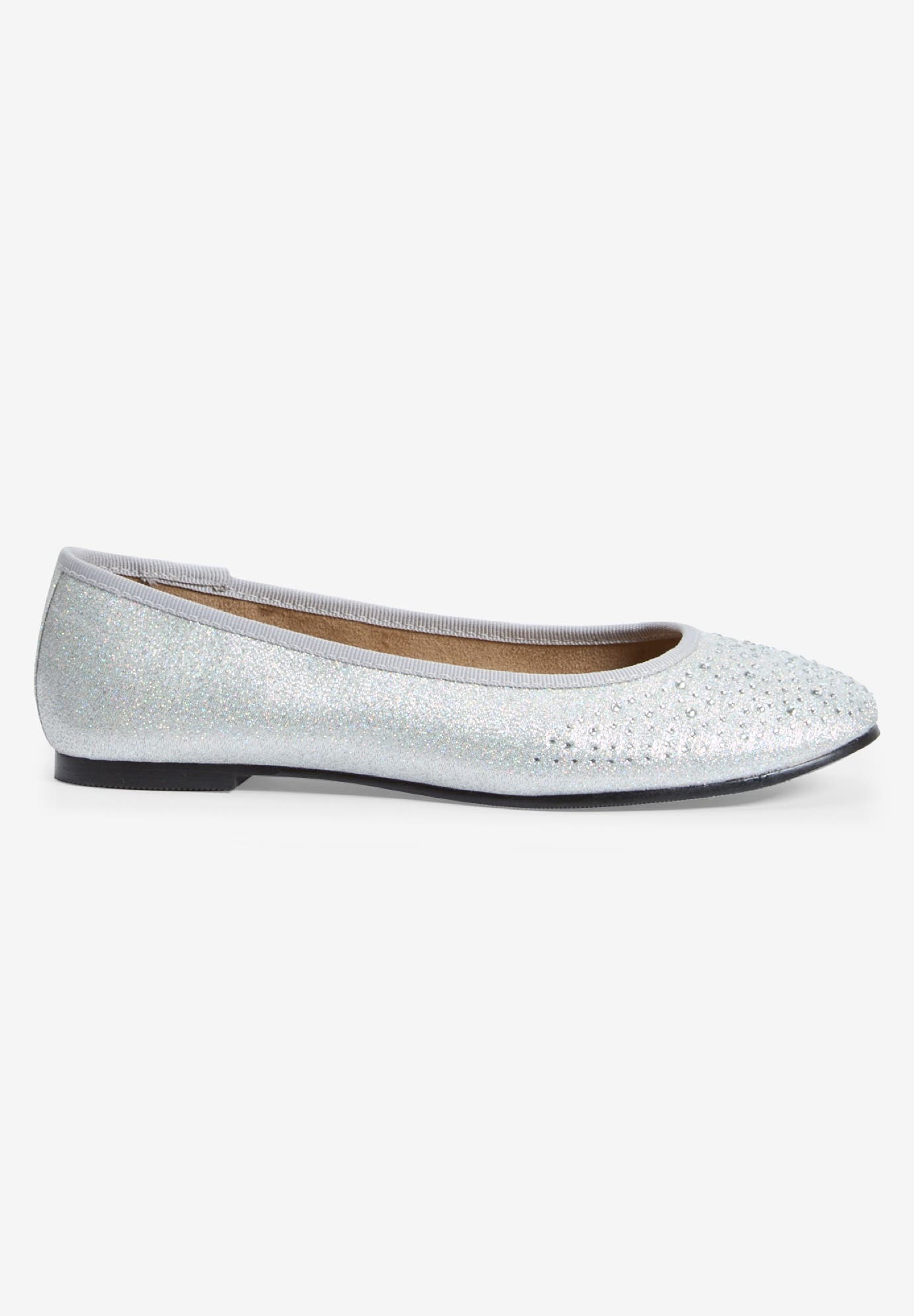 The Dominique Slip On Flat, Alternate, color, PEWTER