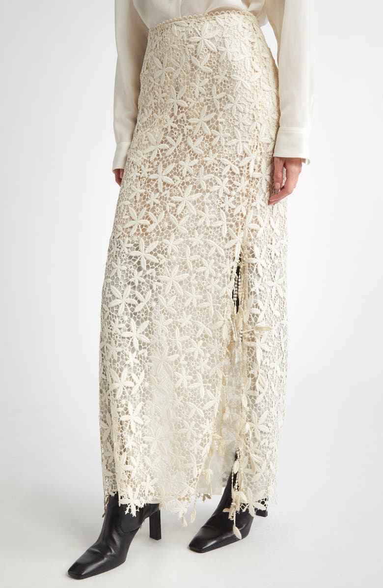 Guipure Lace Maxi Skirt