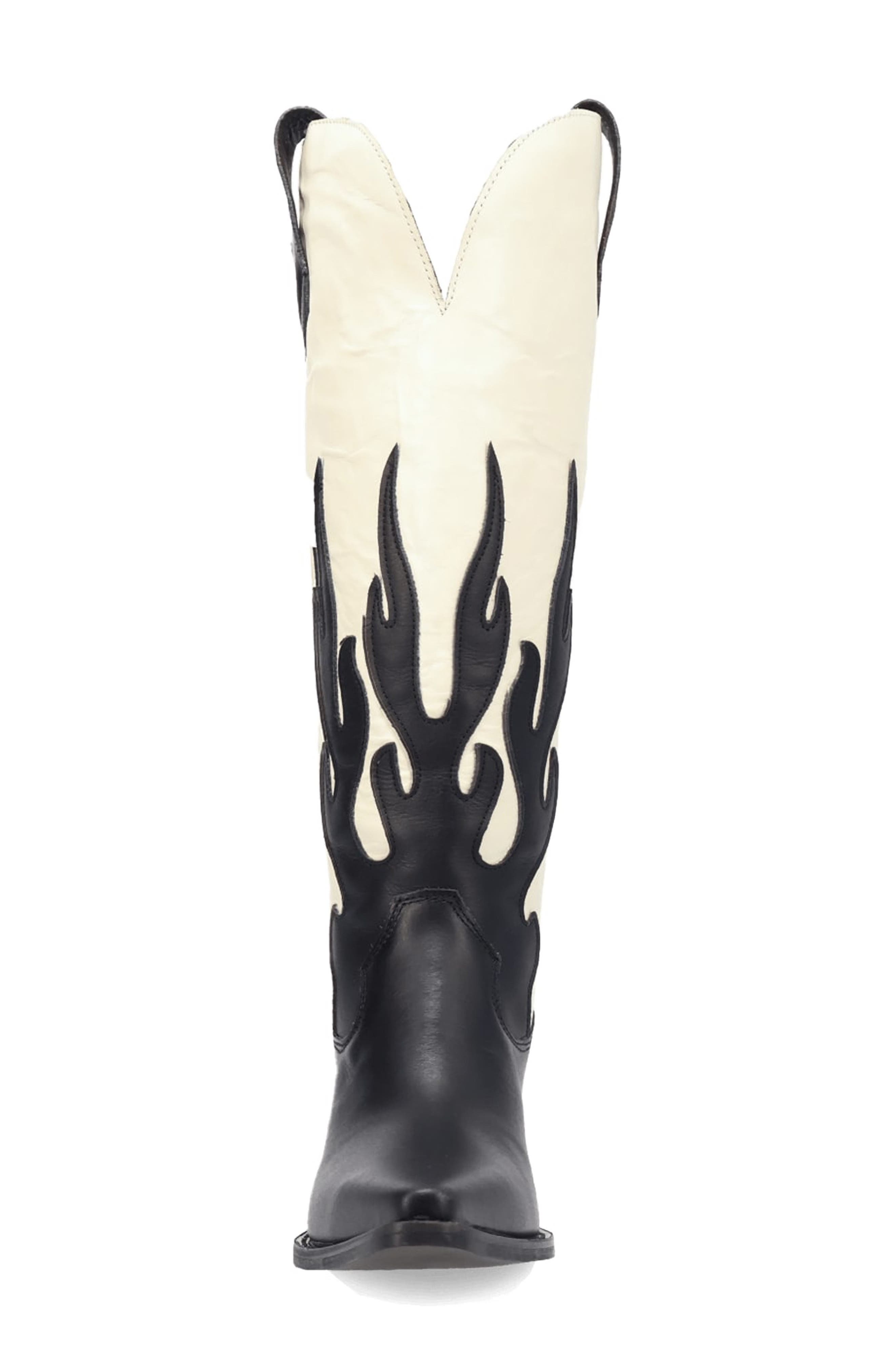 Dingo Burnin' Love Knee High Western Boot, Alternate, color, Black