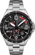 AVI-8 P-51 Mustang Blakeslee Chronograph Bracelet Watch, 43mm