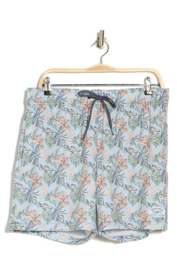 BEACH BROS BEACH BROS FLORAL SEA TURTLE SWIM TRUNKS