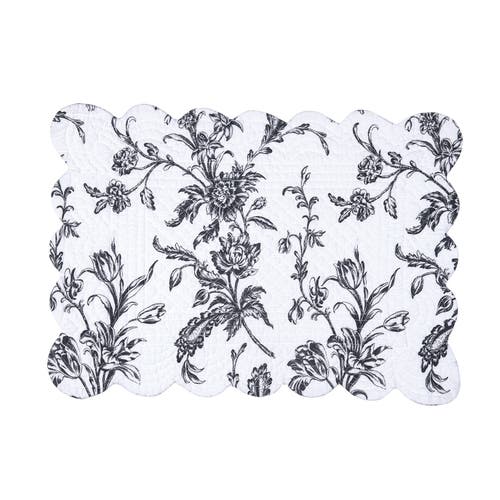 C & F Home C&f Home Bleighton Black Placemats Set Of 6, 13" X 19" In Multi