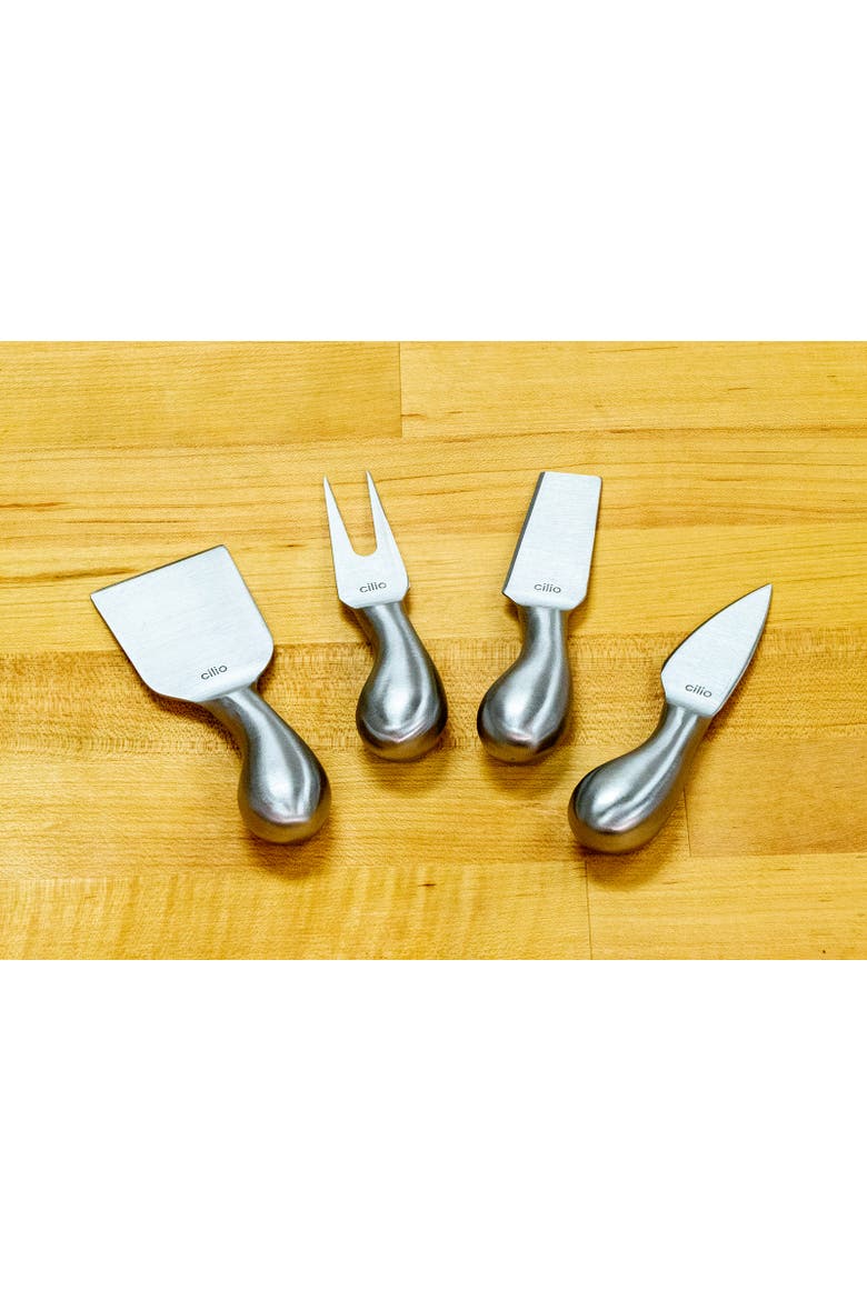 Piave 4 Piece Cheese Knife Set, Stainless Steel, Alternate, color, Silver