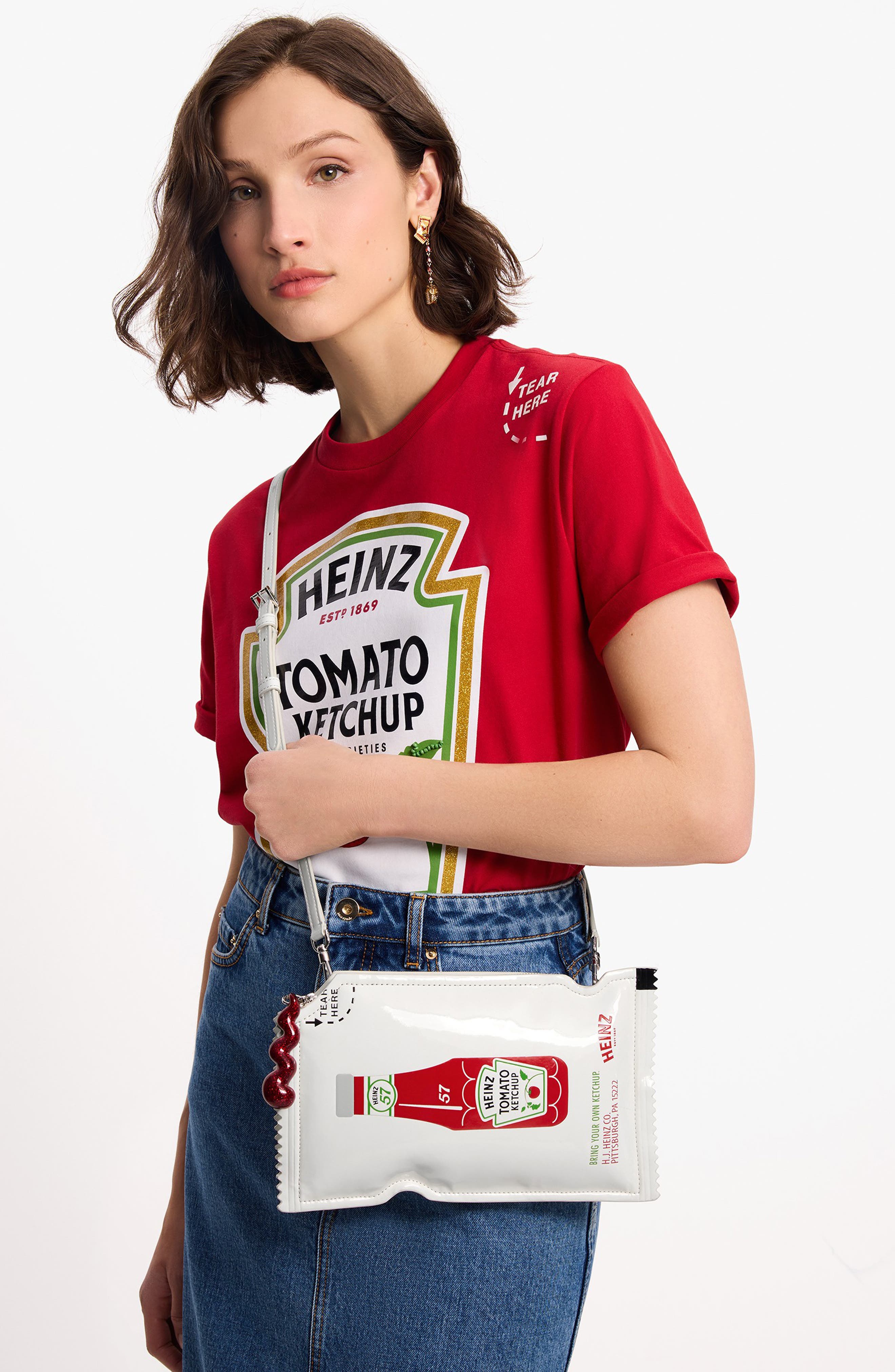 Kate Spade New York x heinz ketchup packet crossbody bag, Alternate, color, 