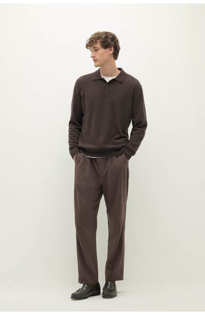 NAKED CASHMERE Alessandro Cashmere Polo, Main, color, Cocoa