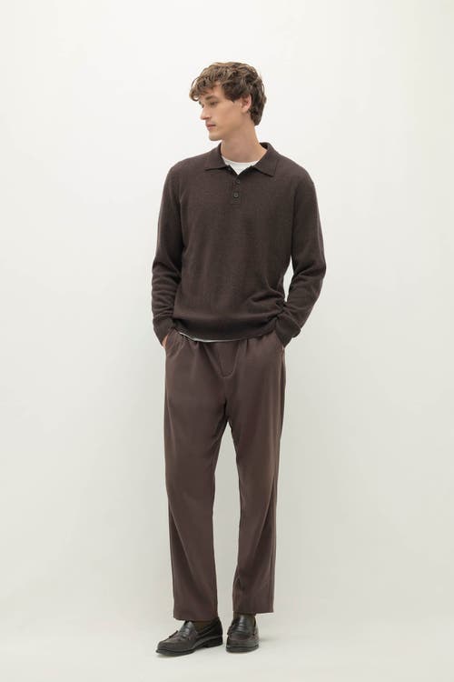 Naked Cashmere Alessandro Cashmere Polo In Brown