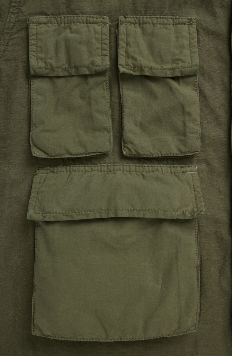 Alpha Industries Linen & Cotton Button-Up Utility Shirt, Alternate, color,